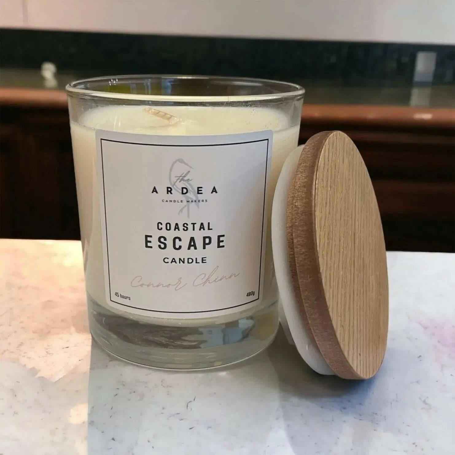 Coastal Escape 420g - Serene Seaside Candle - Candles - The Ardea Candle Makers