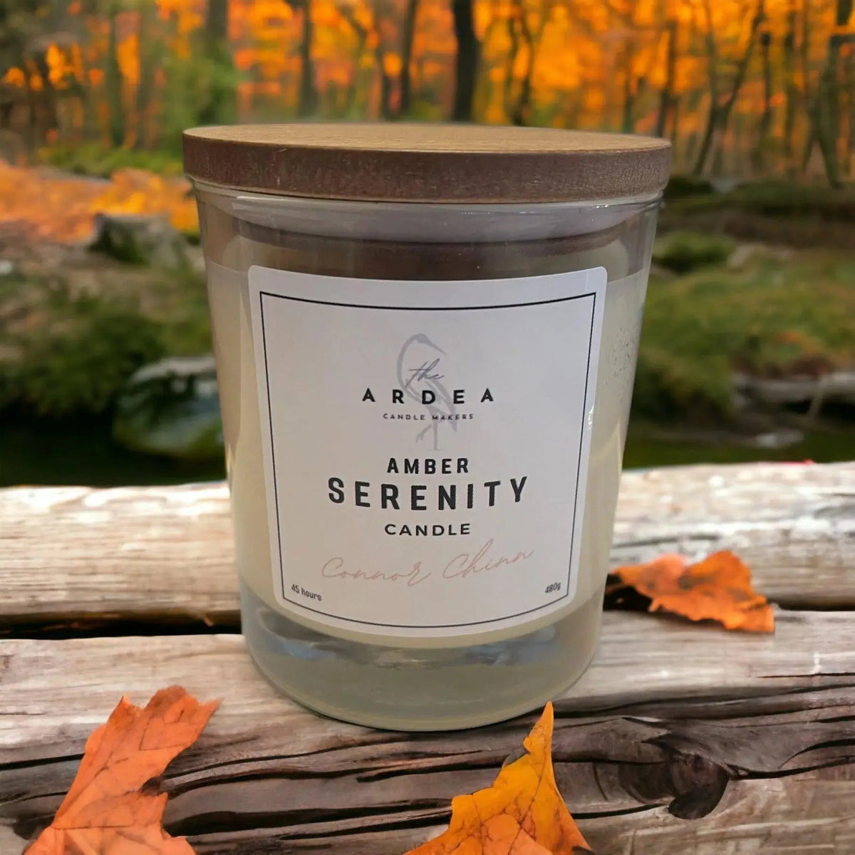Amber Serenity Candle - 420g - The Ardea Candle Makers