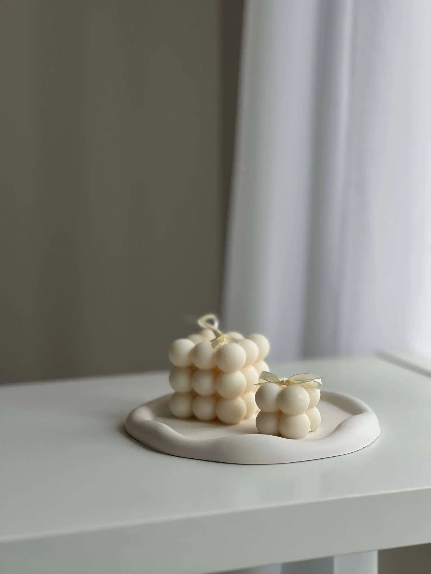 Bubble Pillar Soy Wax Candles - The Ardea Candle Makers