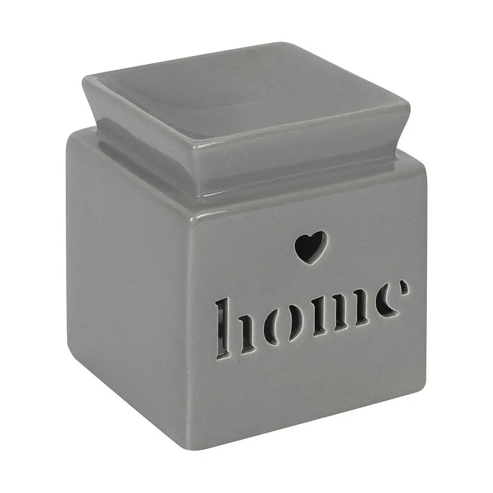 Grey Home Cut Out Oil Burner and Wax Warmer - The Ardea Candle Makers