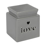 Grey Love Valentine's Day Oil Burner and Wax Warmer - The Ardea Candle Makers