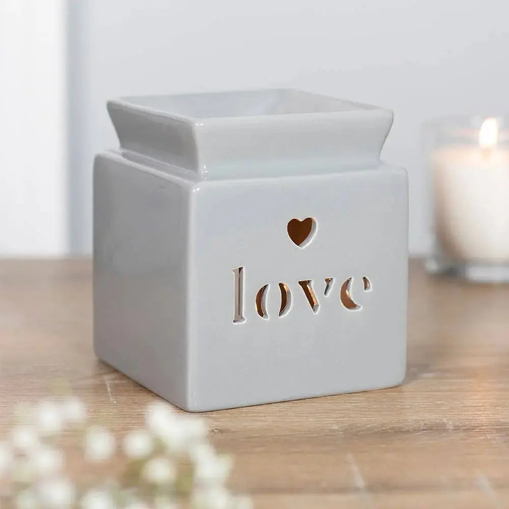 Grey Love Valentine's Day Oil Burner and Wax Warmer Something Different Wholesale