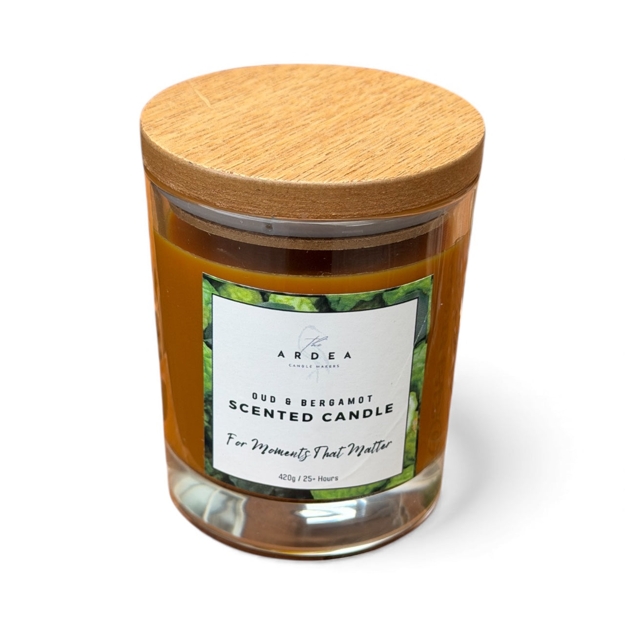 Oud & Bergamot Scented Candle