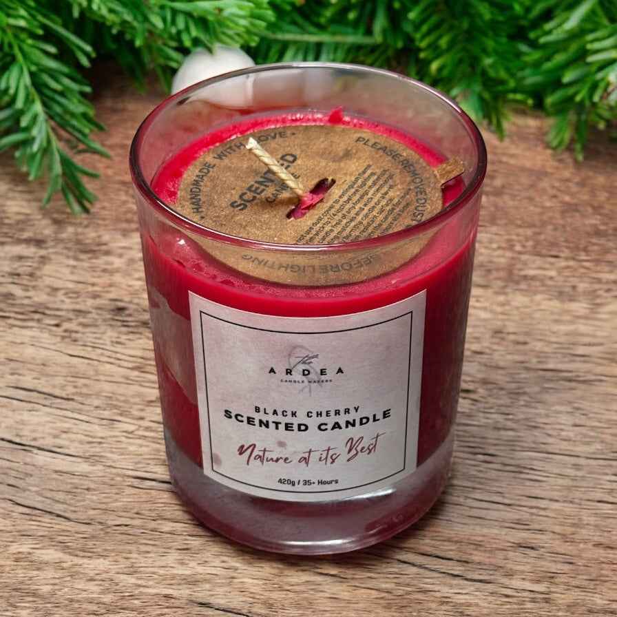 Black Cherry Scented Candle - Candles - The Ardea Candle Makers