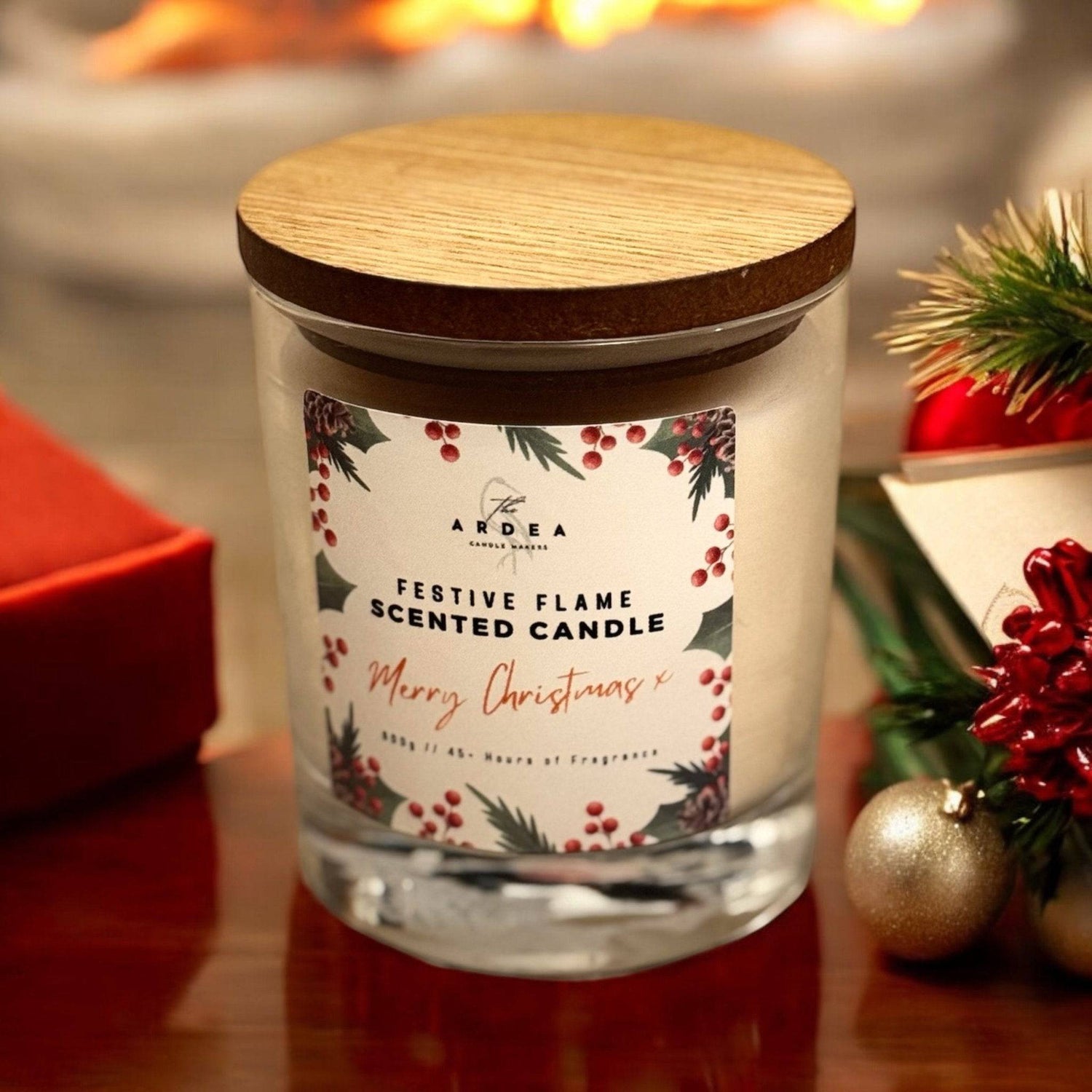 Festive Flame Candle