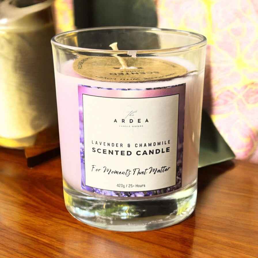 Lavender & Chamomile Scented Candle - Candles - The Ardea Candle Makers